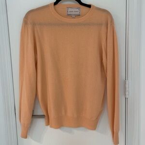Lingua Franca Peach Cashmere Crewneck Sweater